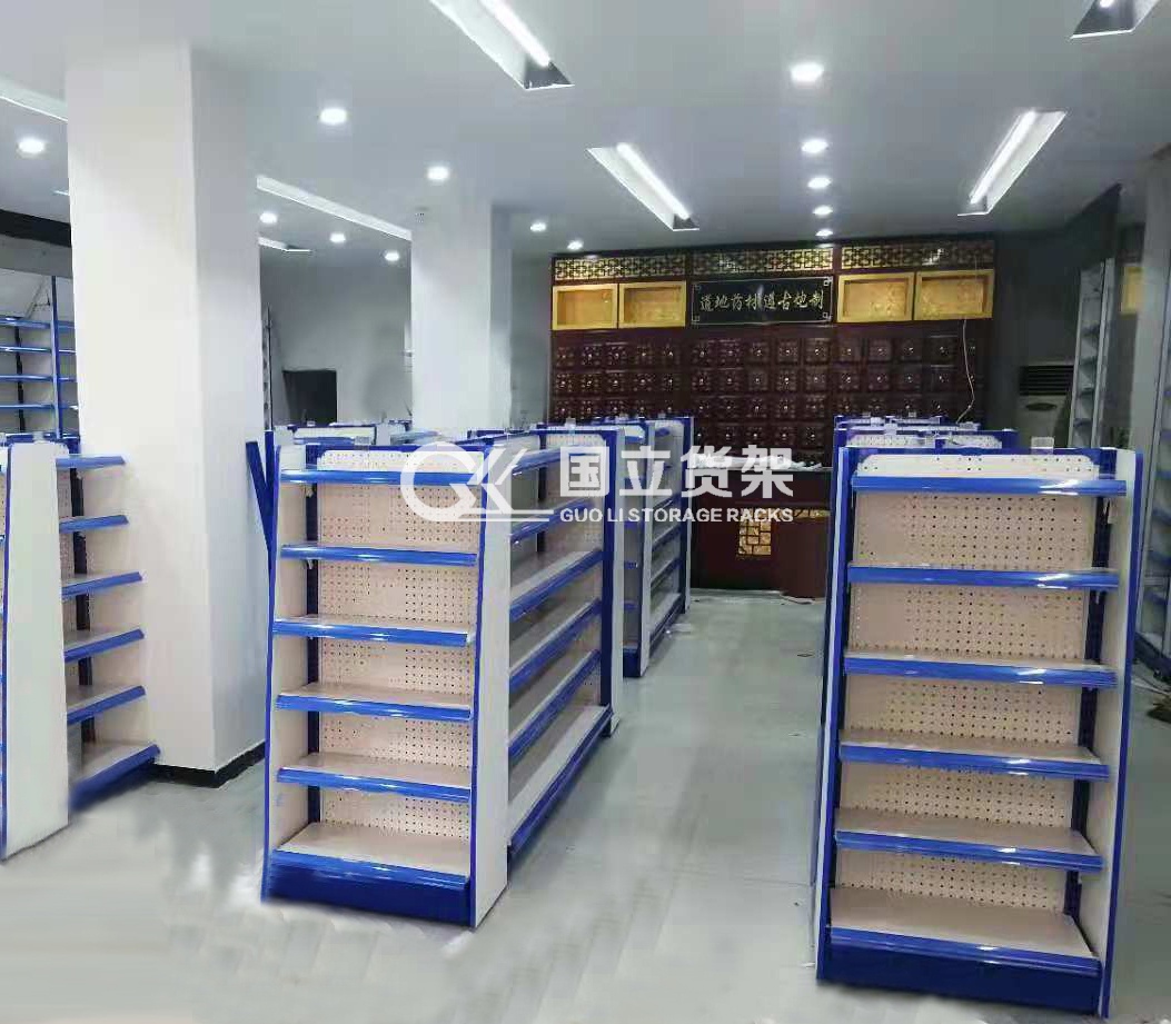 國立貨架藍色調(diào)客戶案例安裝現(xiàn)場展示