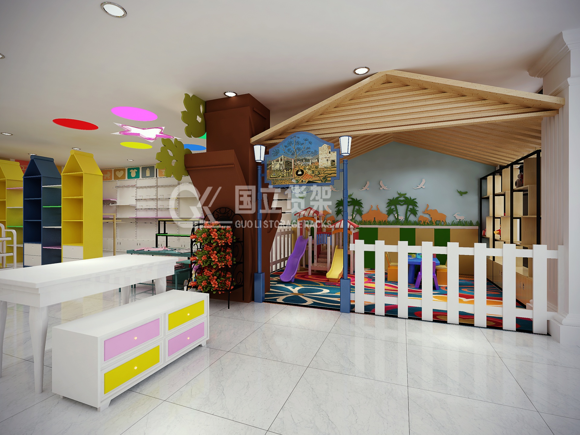 國立貨架母嬰店設計效果圖展示 讓你的店鋪與眾不同