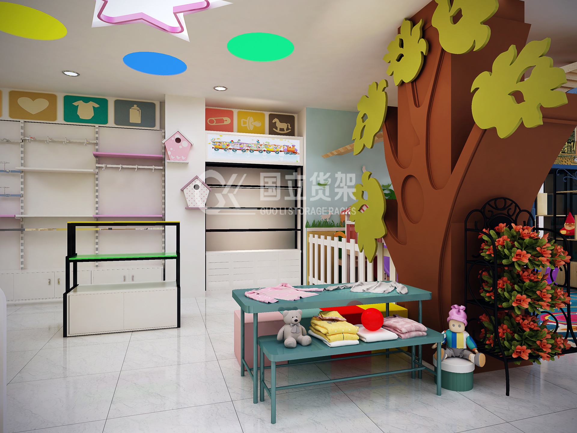 國立貨架母嬰店設計效果圖展示 讓設計產生銷售力