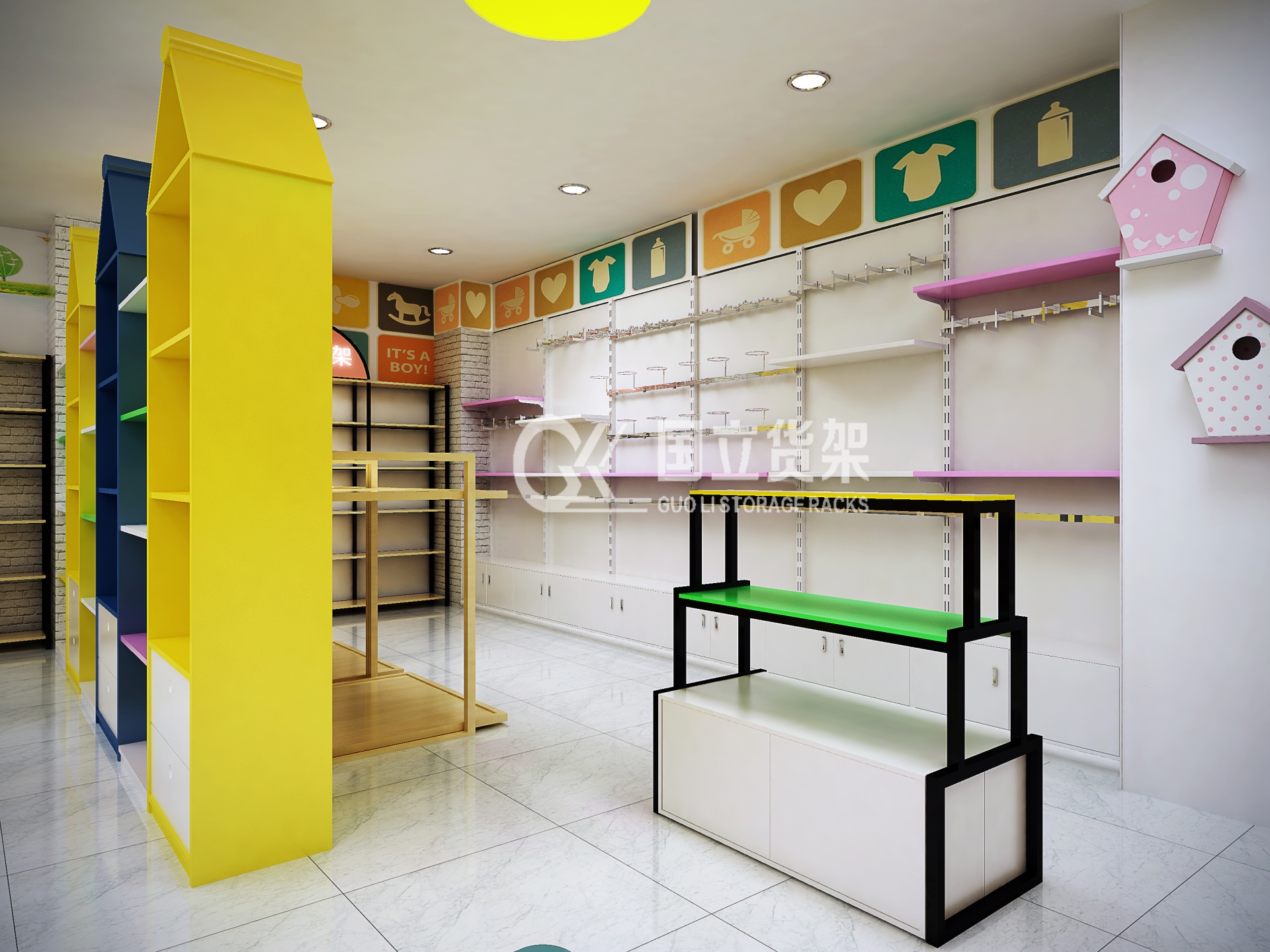 國立貨架母嬰店設計效果圖展示 讓設計產生銷售力