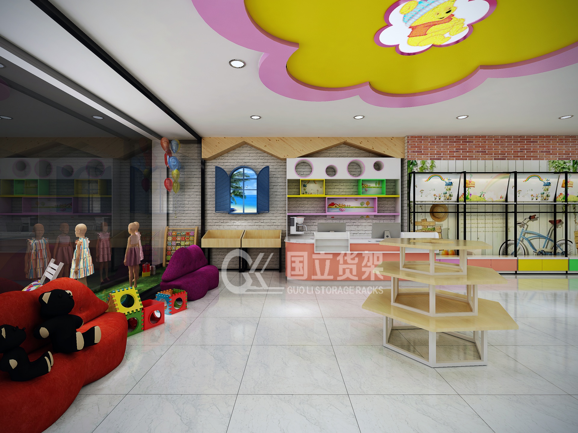 國立貨架母嬰店設計效果圖展示 讓設計產生銷售力