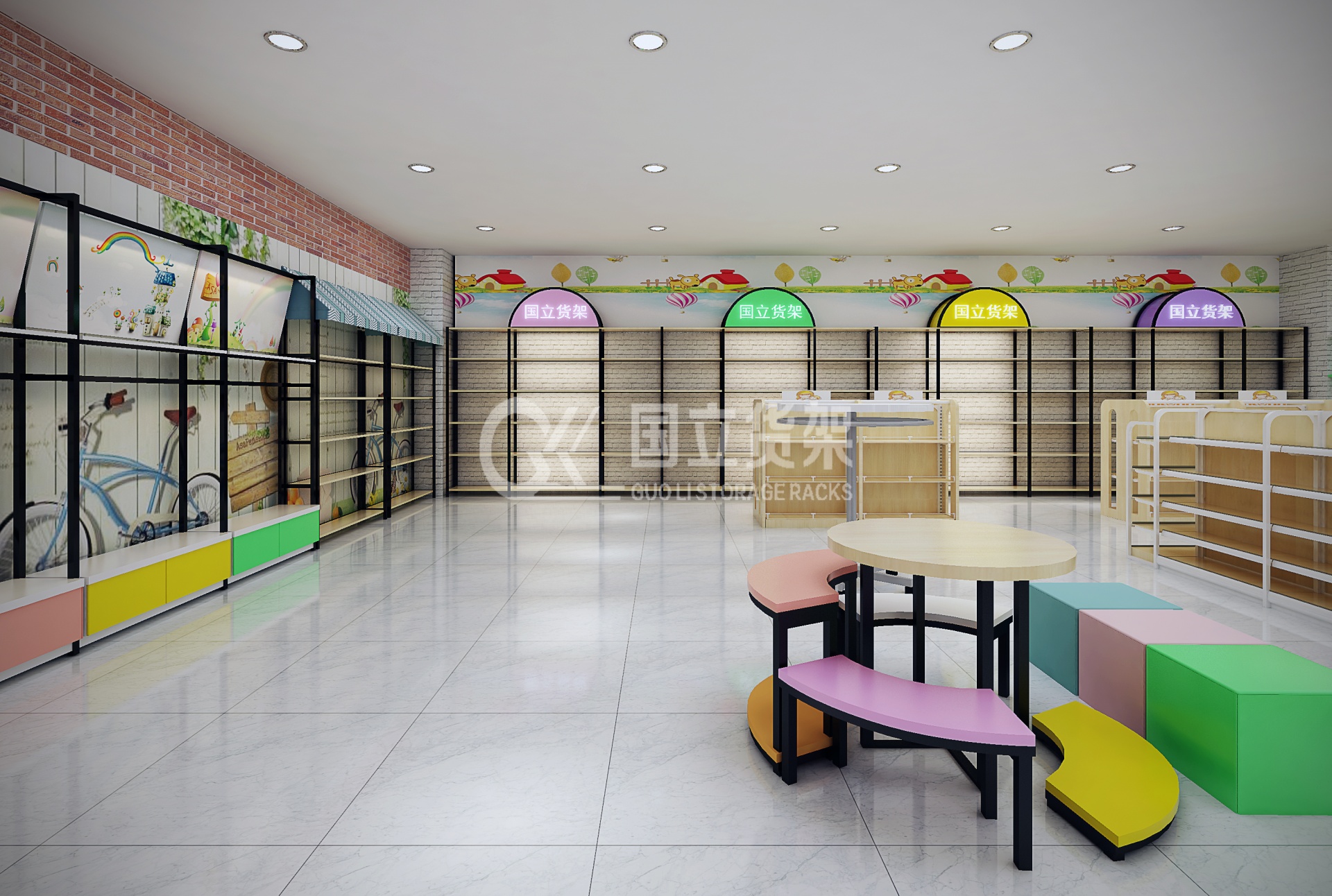 國立貨架母嬰店設計效果圖展示 讓設計產生銷售力
