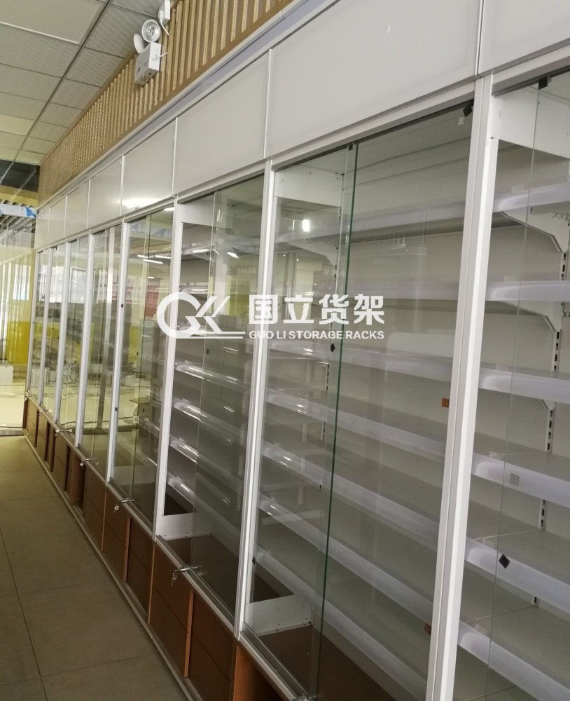 國立新款藥店貨架（帶燈光）-客戶現場展示