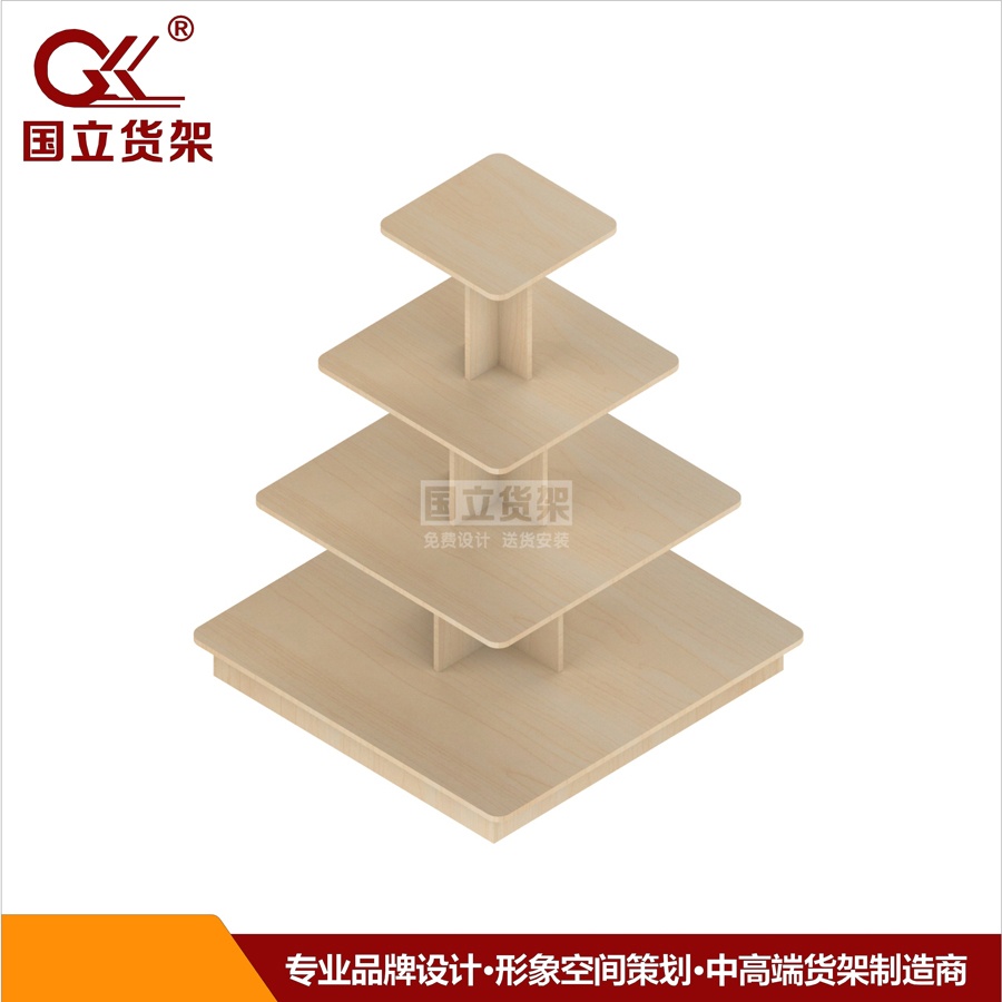 方形與圓形金字塔精品促銷(xiāo)展架