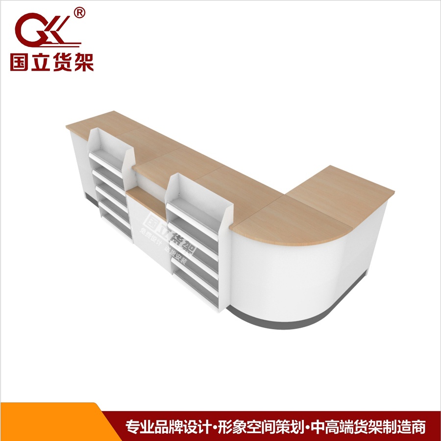 新款多功能L型全鋼收銀臺(tái)柜臺(tái)