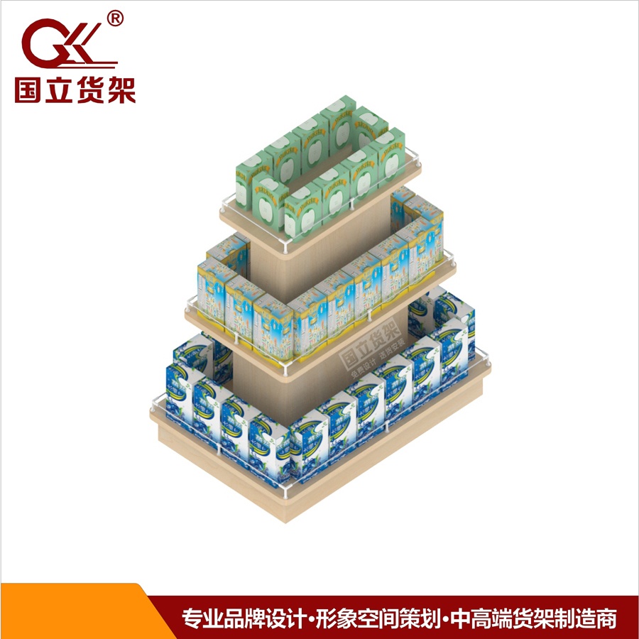 國(guó)立三層促銷(xiāo)展示臺(tái)